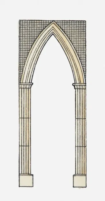 Framed Print : Illustration of a lancet arch, Westminster Abbey, London, England Framed Print : Illustration of a lancet arch, Westminster Abbey, London, England