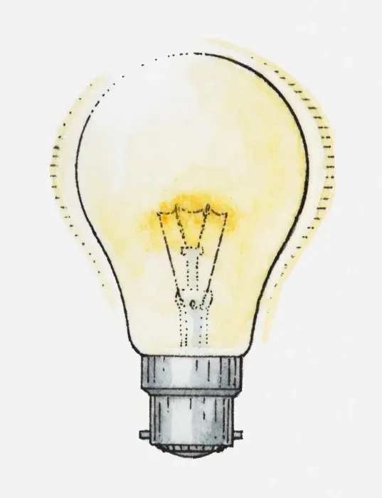 Framed Print : Illustration of a lightbulb Framed Print : Illustration of a lightbulb