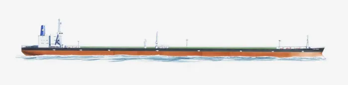 Framed Print : Illustration of long oil tanker at sea Framed Print : Illustration of long oil tanker at sea