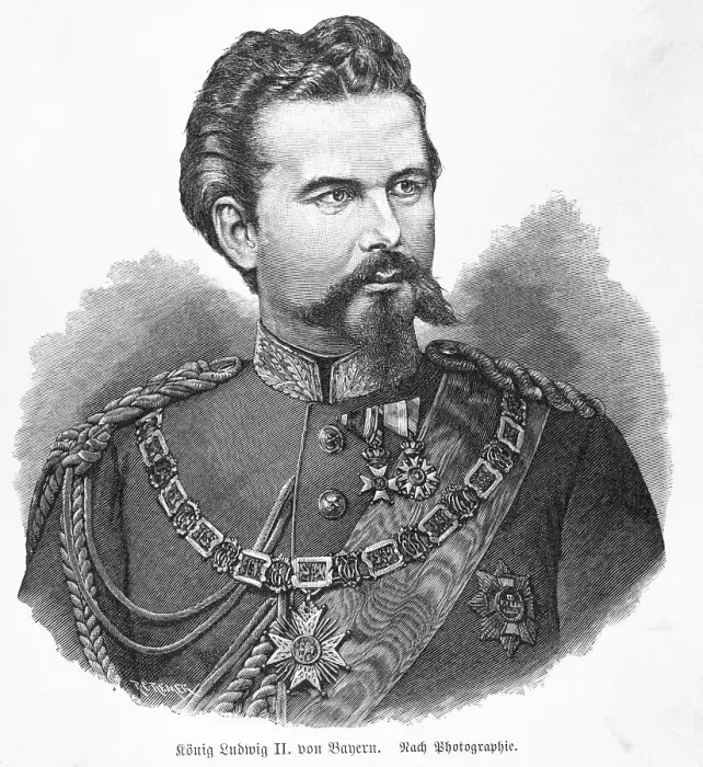 Framed Print : Illustration of Ludwig II, King of Bavaria Framed Print : Illustration of Ludwig II, King of Bavaria
