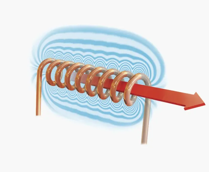 Framed Print : Illustration of magnetic fields forming around the loops of a wire Framed Print : Illustration of magnetic fields forming around the loops of a wire