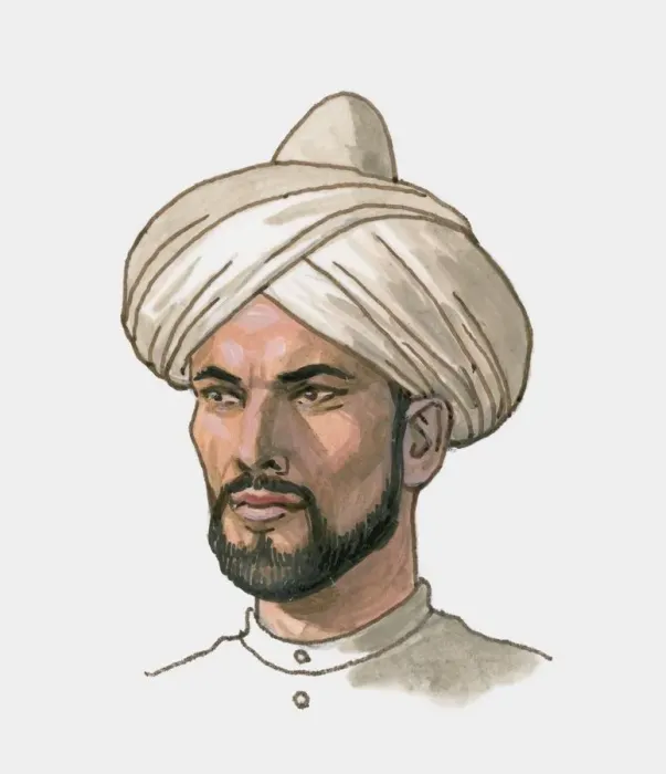 Framed Print : Illustration of man wearing turban Framed Print : Illustration of man wearing turban