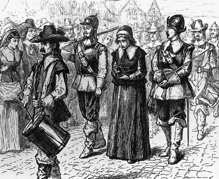 Framed Print : Illustration of Mary Dyer Being Led to Execution