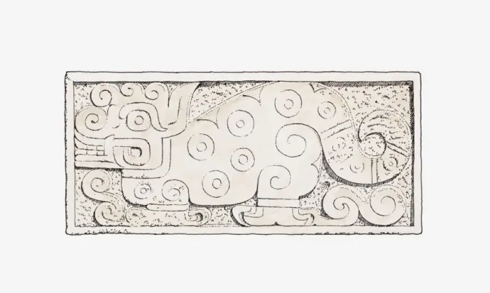 Framed Print : Illustration of Mayan frieze Framed Print : Illustration of Mayan frieze