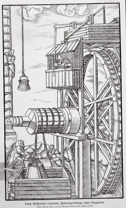 Framed Print : Illustration of Men Using Mechanisms for Excavation Framed Print : Illustration of Men Using Mechanisms for Excavation