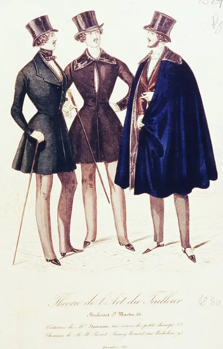 Framed Print : Illustration of Men's French Fashions Framed Print : Illustration of Men's French Fashions