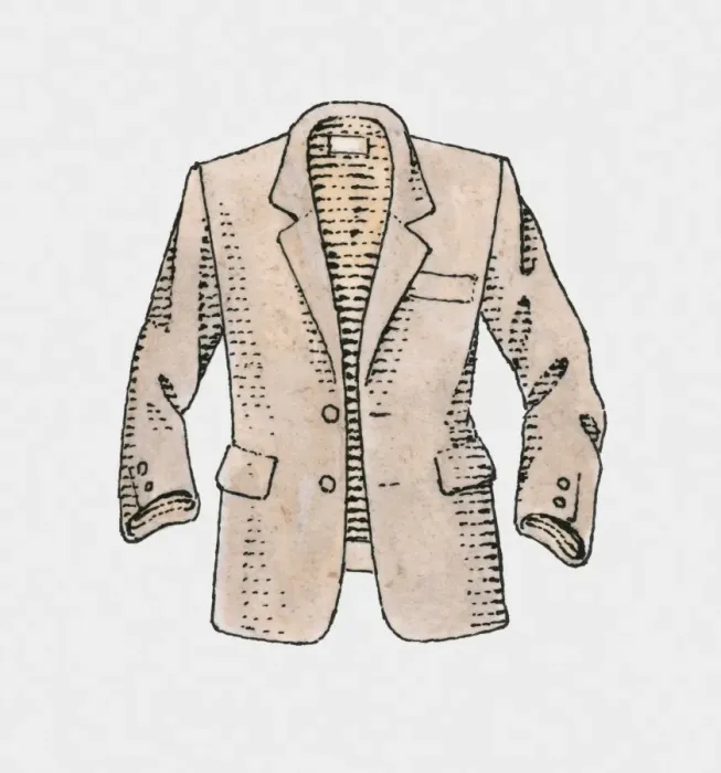 Framed Print : Illustration of mens jacket Framed Print : Illustration of mens jacket