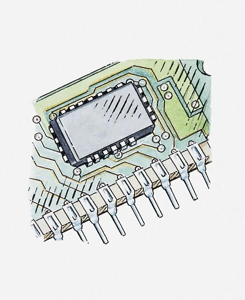 Illustration of microprocessor unit