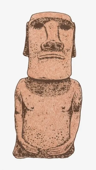 Framed Print : Illustration of Moai on Easter Island Framed Print : Illustration of Moai on Easter Island