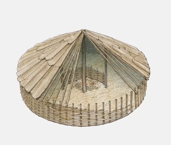 Framed Print : Illustration of Mongolian tent Framed Print : Illustration of Mongolian tent
