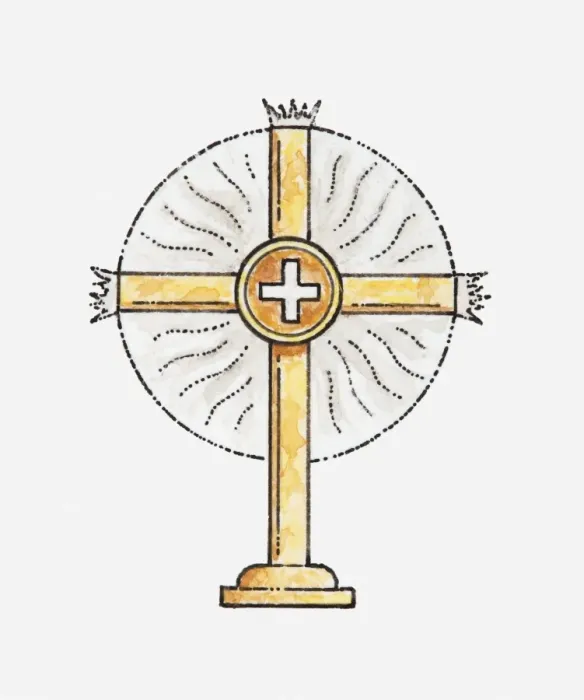 Framed Print : Illustration of monstrance Framed Print : Illustration of monstrance