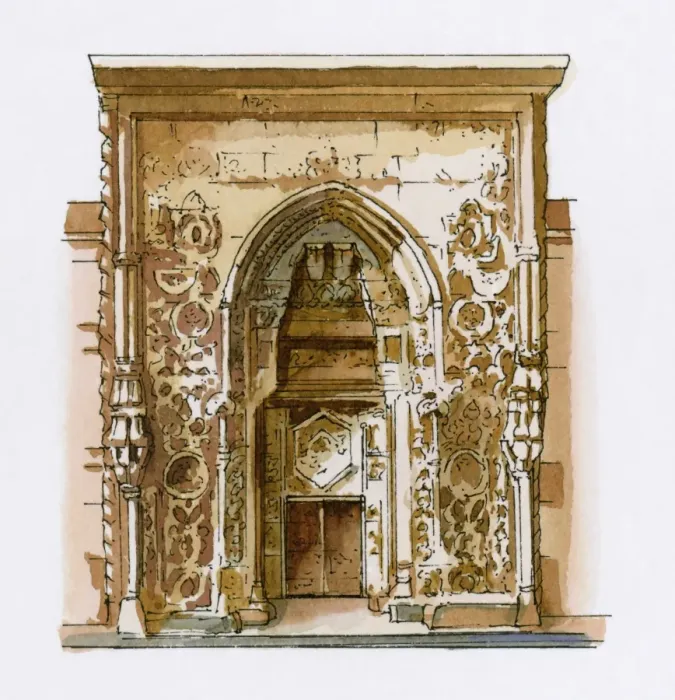 Framed Print : Illustration of monumental entrance to Divrigi Ulu Camii, Eastern Anatolia Framed Print : Illustration of monumental entrance to Divrigi Ulu Camii, Eastern Anatolia