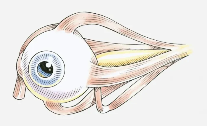 Framed Print : Illustration of muscles attached to human eye Framed Print : Illustration of muscles attached to human eye