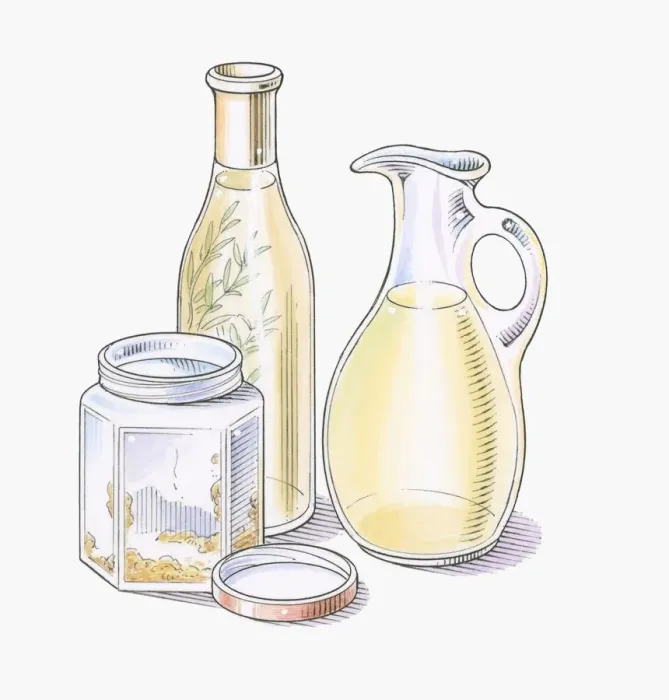 Framed Print : Illustration of mustard, herbs and olive oil for making salad dressing Framed Print : Illustration of mustard, herbs and olive oil for making salad dressing