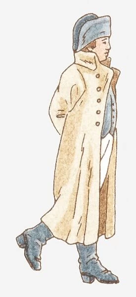Illustration of Napoleon Bonaparte wearing bicorne (bicorn) hat
