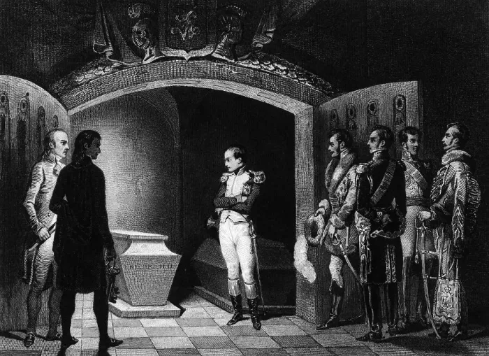 Framed Print : Illustration Of Napoleon At Tomb Framed Print : Illustration Of Napoleon At Tomb