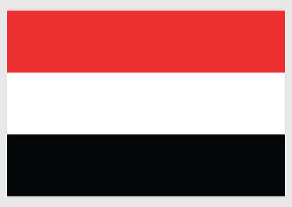 Illustration of national flag of Yemen, a tricolor of red, white and black