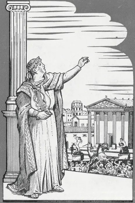 Framed Print : Illustration of Nero Speaking to the People Framed Print : Illustration of Nero Speaking to the People