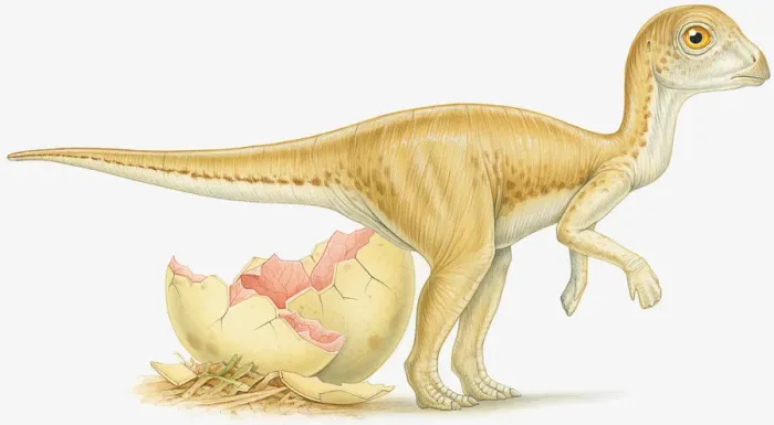 Framed Print : Illustration of newly hatched dinosaur and broken egg shell Framed Print : Illustration of newly hatched dinosaur and broken egg shell