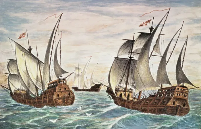Framed Print : Illustration of the Nina, Pinta and Santa Maria Framed Print : Illustration of the Nina, Pinta and Santa Maria