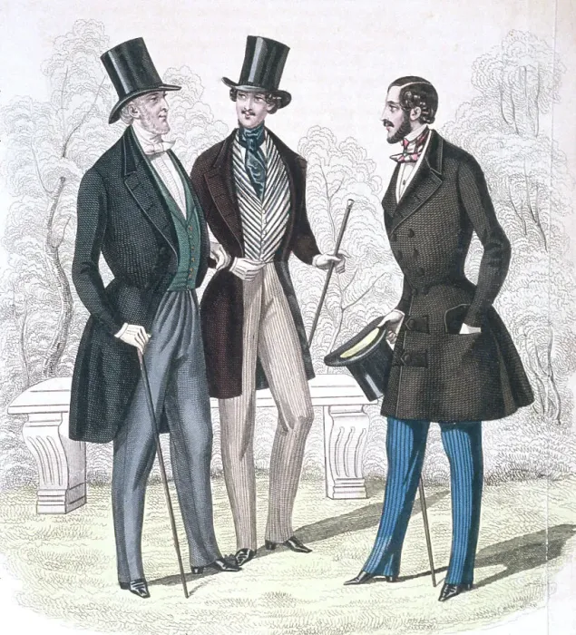 Framed Print : Illustration of Nineteeth Century Men's Fashions Framed Print : Illustration of Nineteeth Century Men's Fashions