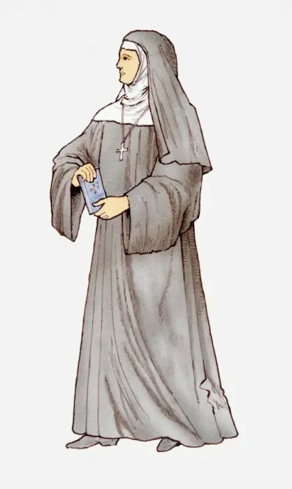 Framed Print : Illustration of a nun Framed Print : Illustration of a nun