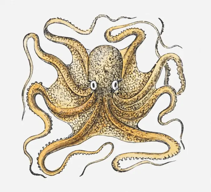 Framed Print : Illustration of an octopus Framed Print : Illustration of an octopus