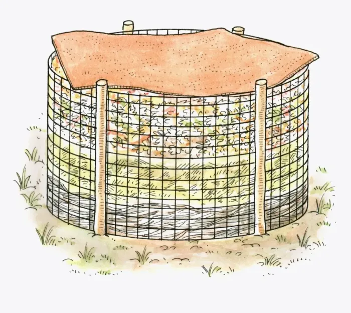 Framed Print : Illustration of old piece of carpet on top of compost bin Framed Print : Illustration of old piece of carpet on top of compost bin