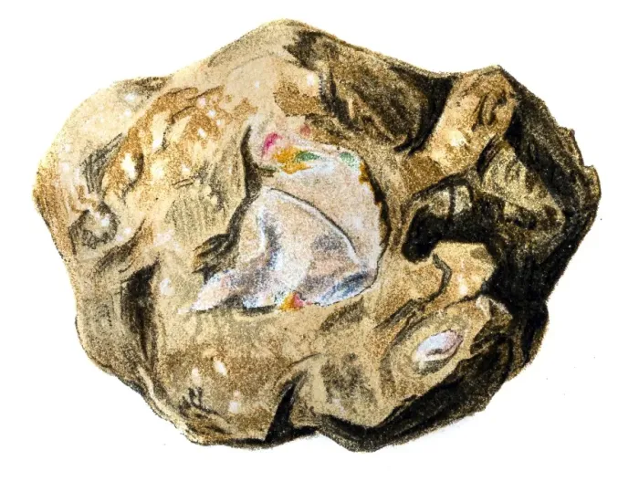 Framed Print : Opal. Illustration of a Opal Framed Print : Opal. Illustration of a Opal