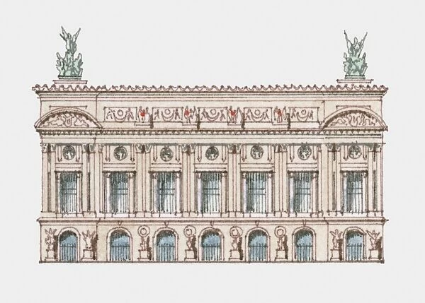 Illustration of Opera de Paris, France