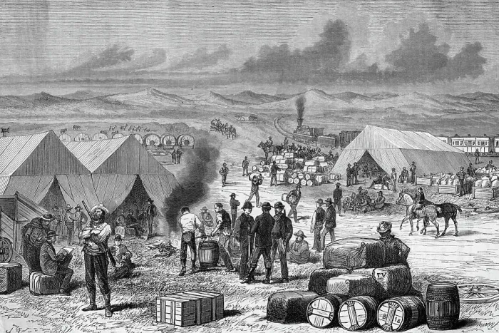 Framed Print : Illustration of Pacific Railroad Production Framed Print : Illustration of Pacific Railroad Production