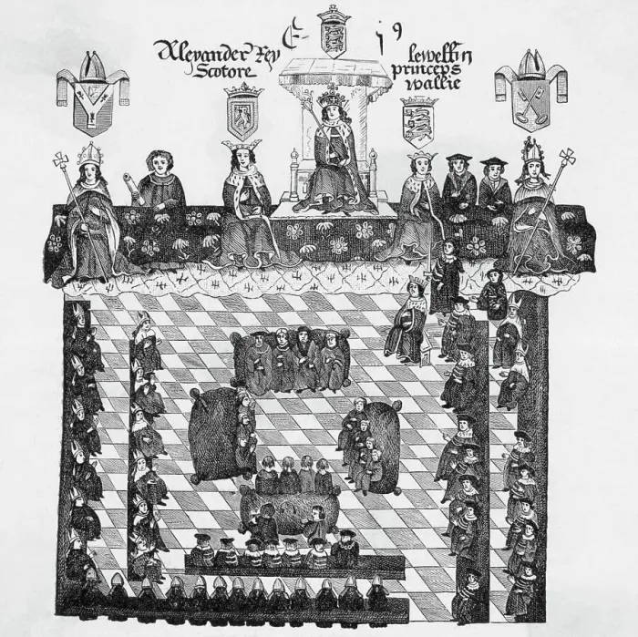 Framed Print : Illustration Of Parliament Of Edward I Framed Print : Illustration Of Parliament Of Edward I