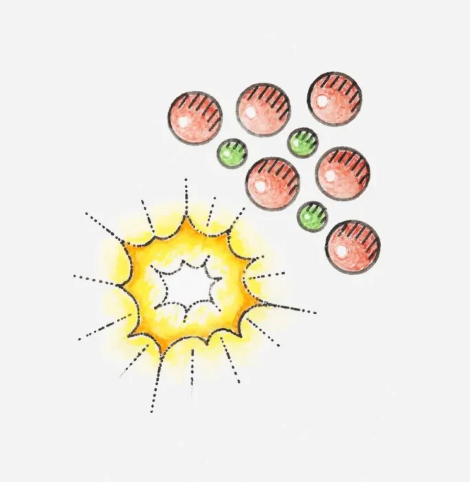 Framed Print : Illustration of particles in atmosphere Framed Print : Illustration of particles in atmosphere