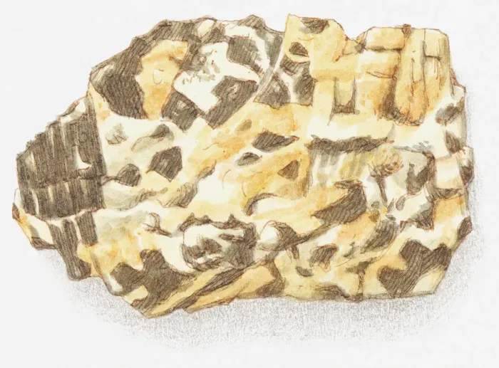 Framed Print : Illustration of pegmatite Framed Print : Illustration of pegmatite