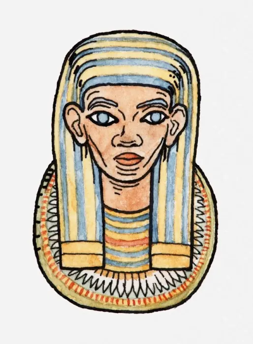 Framed Print : Illustration of a pharaohs bust Framed Print : Illustration of a pharaohs bust