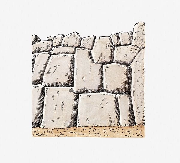 Illustration of a piece of walling