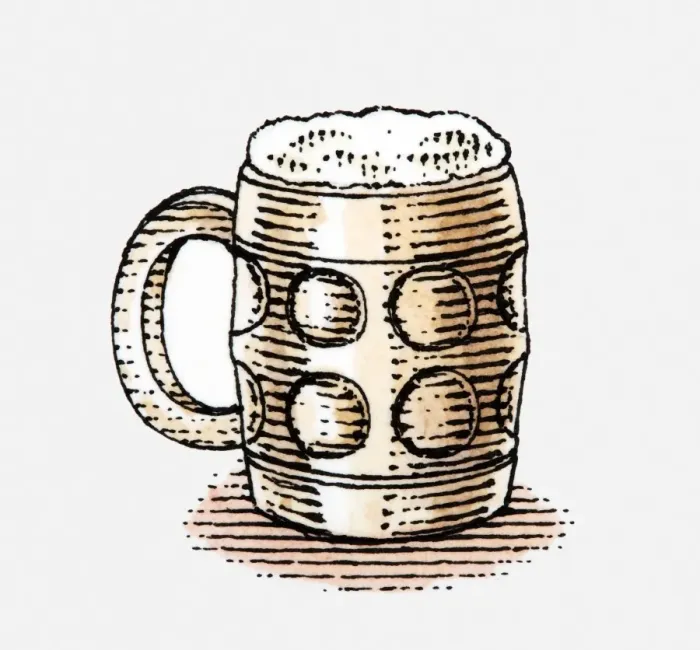 Framed Print : Illustration of pint of frothy bear Framed Print : Illustration of pint of frothy bear