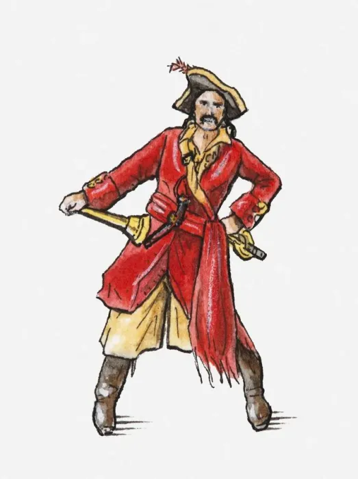 Framed Print : Illustration of pirate Framed Print : Illustration of pirate