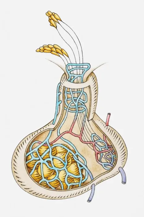 Framed Print : Illustration of pituitary gland releasing hormones Framed Print : Illustration of pituitary gland releasing hormones