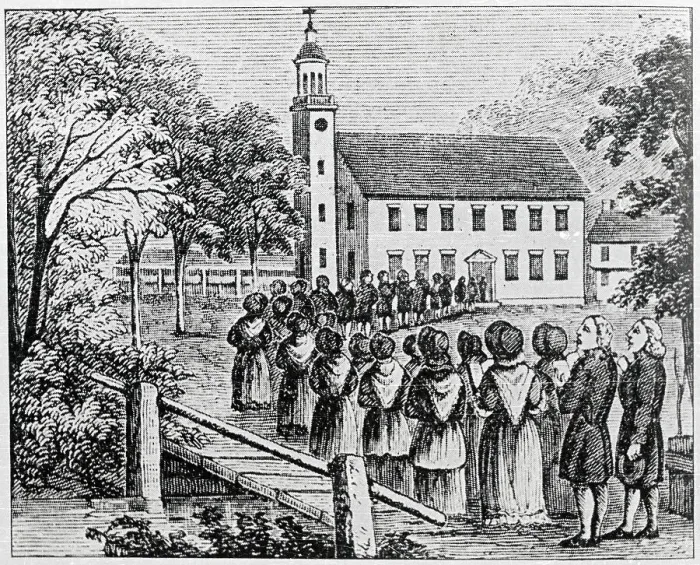 Framed Print : Illustration of a Procession Entering a Church Framed Print : Illustration of a Procession Entering a Church