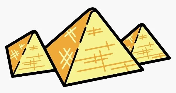 Illustration of three pyramids