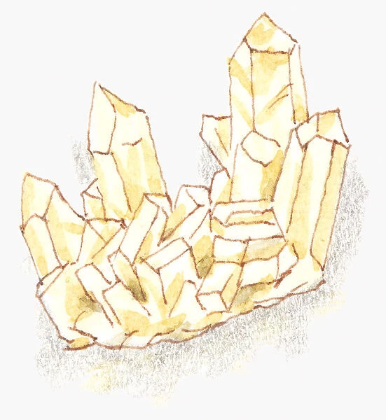 Illustration of quartz crystal