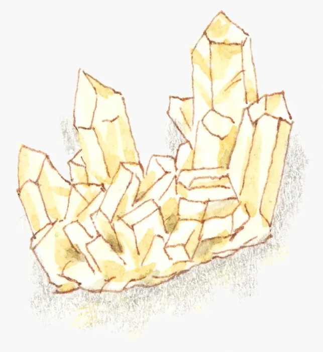 Framed Print : Illustration of quartz crystal Framed Print : Illustration of quartz crystal