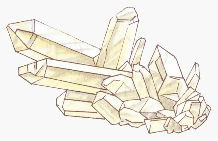 Framed Print : Illustration of Quartz crystals Framed Print : Illustration of Quartz crystals