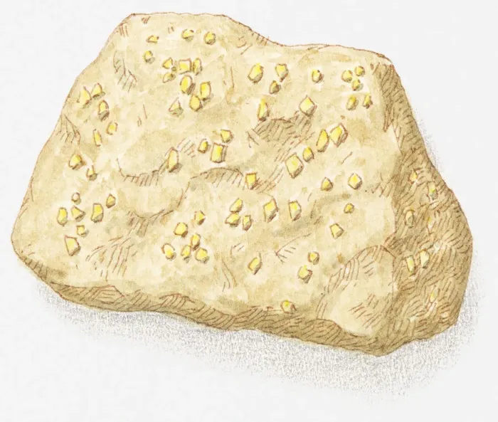 Framed Print : Illustration of quartz-porphyry
