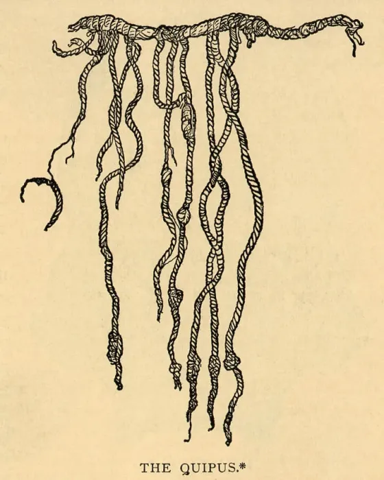 Framed Print : Illustration of a Quipu, a Peruvian Calculating Device Framed Print : Illustration of a Quipu, a Peruvian Calculating Device