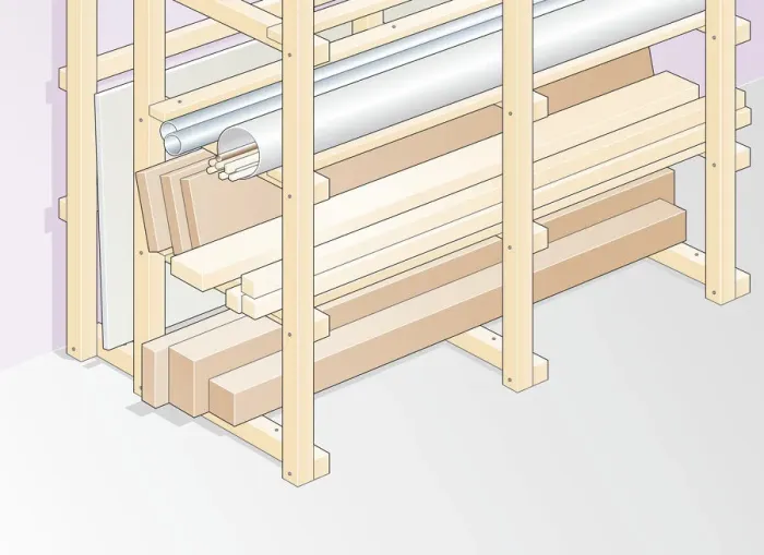 Framed Print : Illustration of rack used for storing wood Framed Print : Illustration of rack used for storing wood