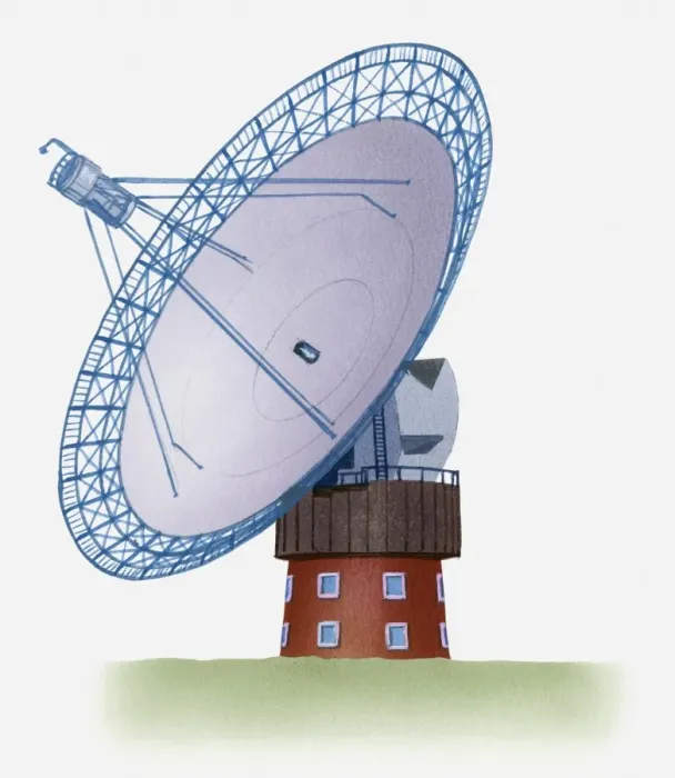 Framed Print : Illustration of a radio telescope Framed Print : Illustration of a radio telescope