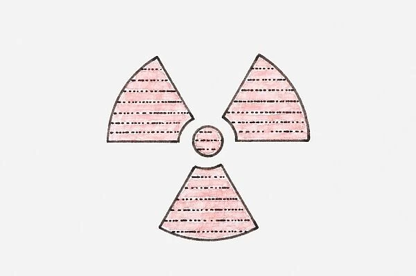 Illustration of radioactive symbol