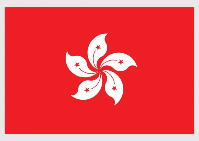 Framed Print : Illustration of Regional Flag of the Hong Kong Special Administrative Region, with red field, and white Bauhinia blakeana flower in center with five-pointed star on each petal Framed Print : Illustration of Regional Flag of the Hong Kong Special Administrative Region, with red field, and white Bauhinia blakeana flower in center with five-pointed star on each petal